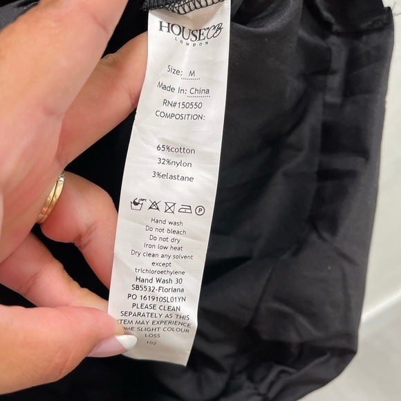 HOUSE OF CB Floriana Black Stretch Frill Dress - Picture 4 of 5